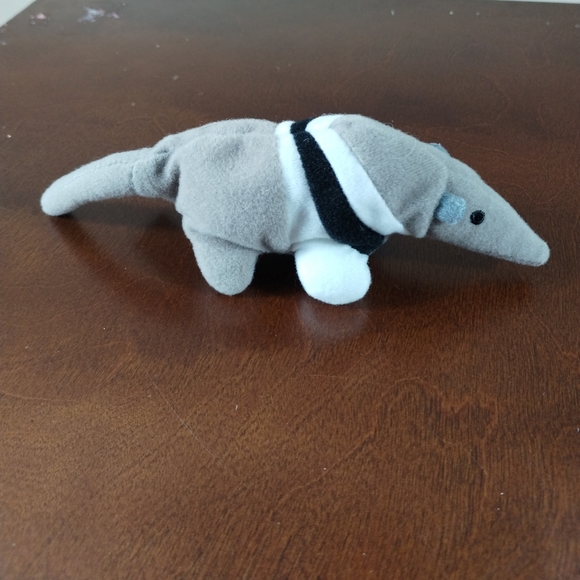 ✓Anteater Antsy Ty Plush Stuffed Animal 7" Beanie Babies Gray 1993 - Picture 5 of 9